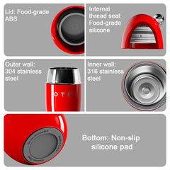 Thermos 350 ml/12 oz, emballage cadeau, thermos Planète Bulle en acier inoxydable, adapté aux boissons chaudes et froides, portable et durable, idéal pour le sport, les voyages et un usage quotidien