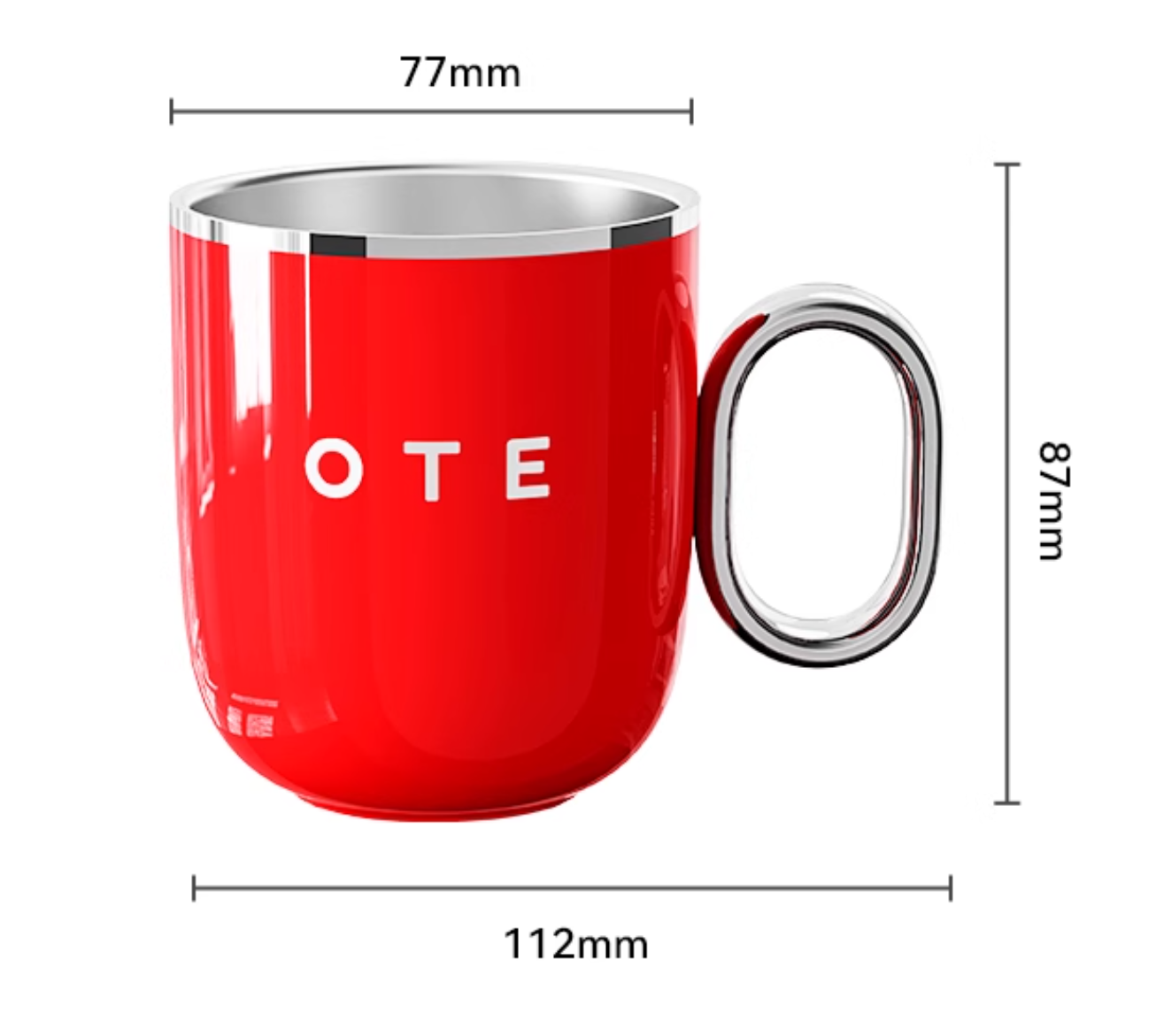 Tasse à café avec poignée, 12oz/8oz (350/220ml) isolé en acier inoxydable tasse de café de voyage, double paroi vide réutilisable tasse à café