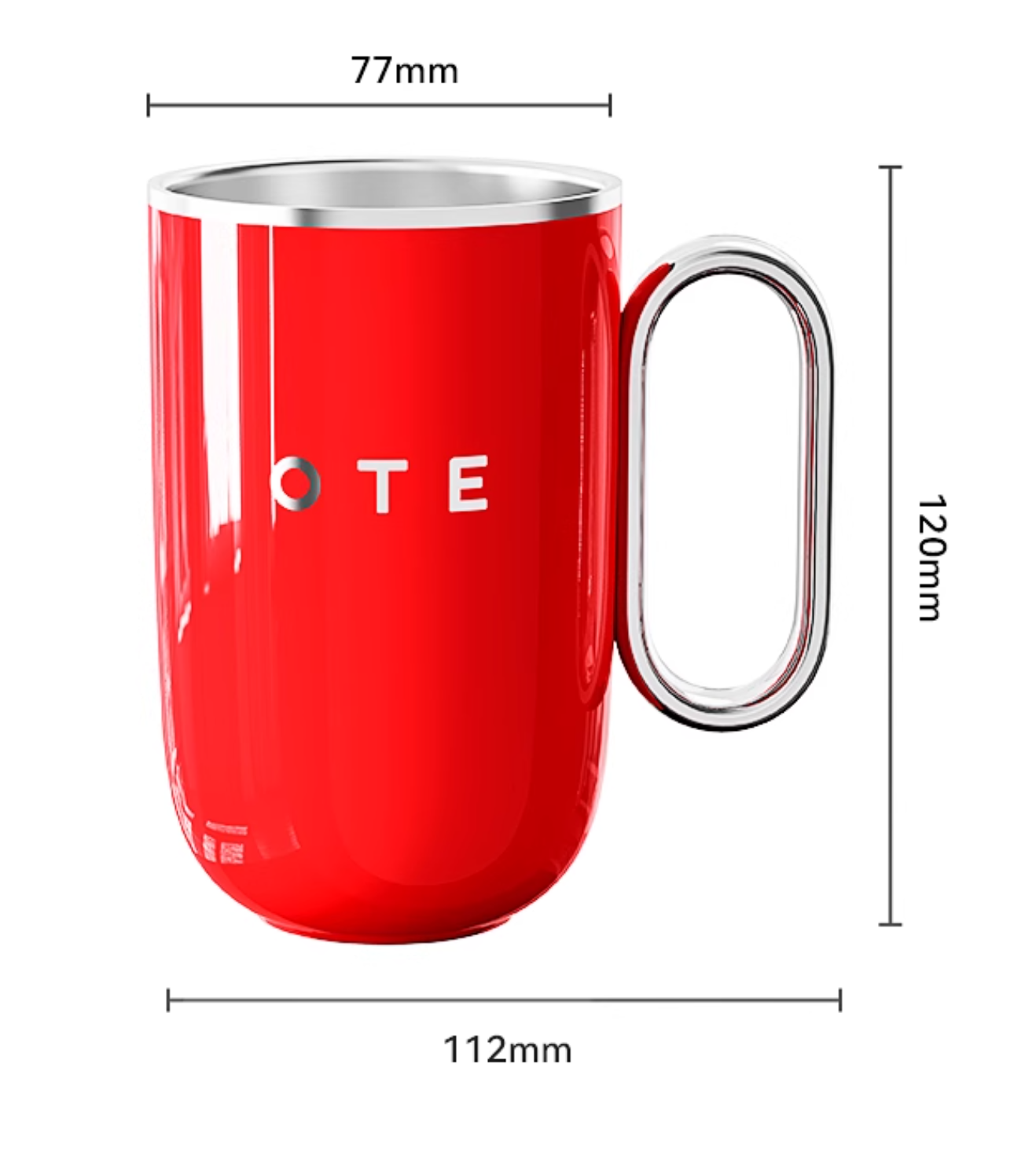 Tasse à café avec poignée, 12oz/8oz (350/220ml) isolé en acier inoxydable tasse de café de voyage, double paroi vide réutilisable tasse à café