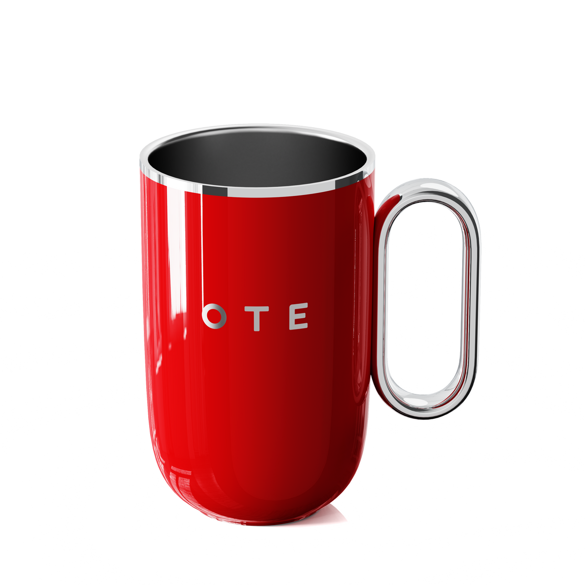 Tasse à café OTE avec poignée, 12 oz/8 oz (350/220 ml) , tasse de voyage isotherme en acier inoxydable, tasse à café réutilisable à double paroi