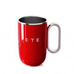 Tasse à café avec poignée, 12oz/8oz (350/220ml) isolé en acier inoxydable tasse de café de voyage, double paroi vide réutilisable tasse à café