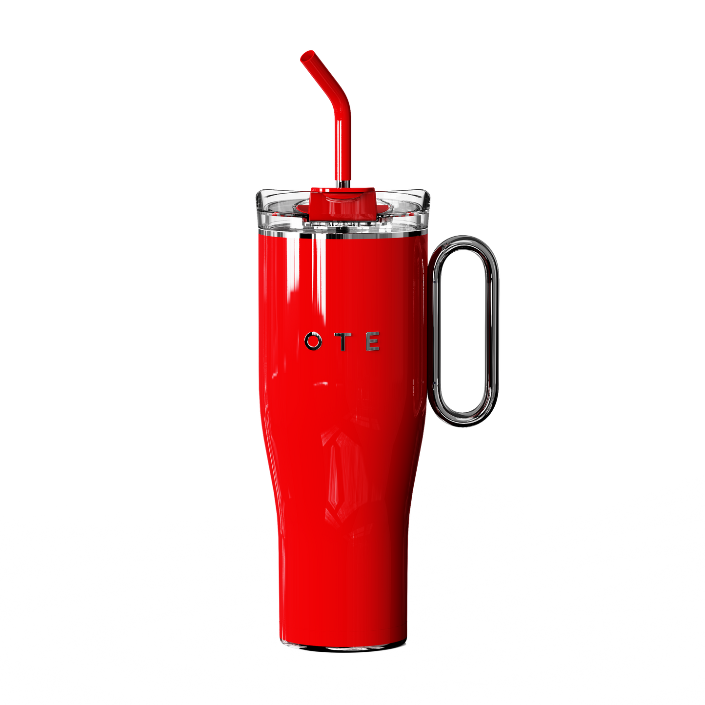 OTE1.2 L (42 oz) Tasse à café à emporter, tasse isotherme à double paroi en acier avec poignée et paille, sans BPA, gobelet de voiture portable, tasse thermique, tasse à café pour boissons chaudes et froides